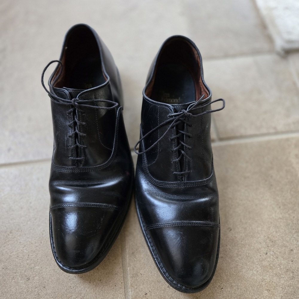 Allen Edmonds Park Avenue Black Leather Oxfords Sz 11.5 B